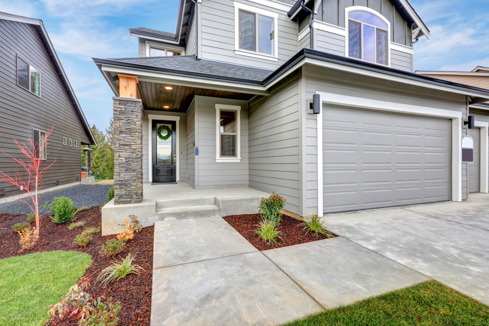 Modern garage door opener in Canadian home garage