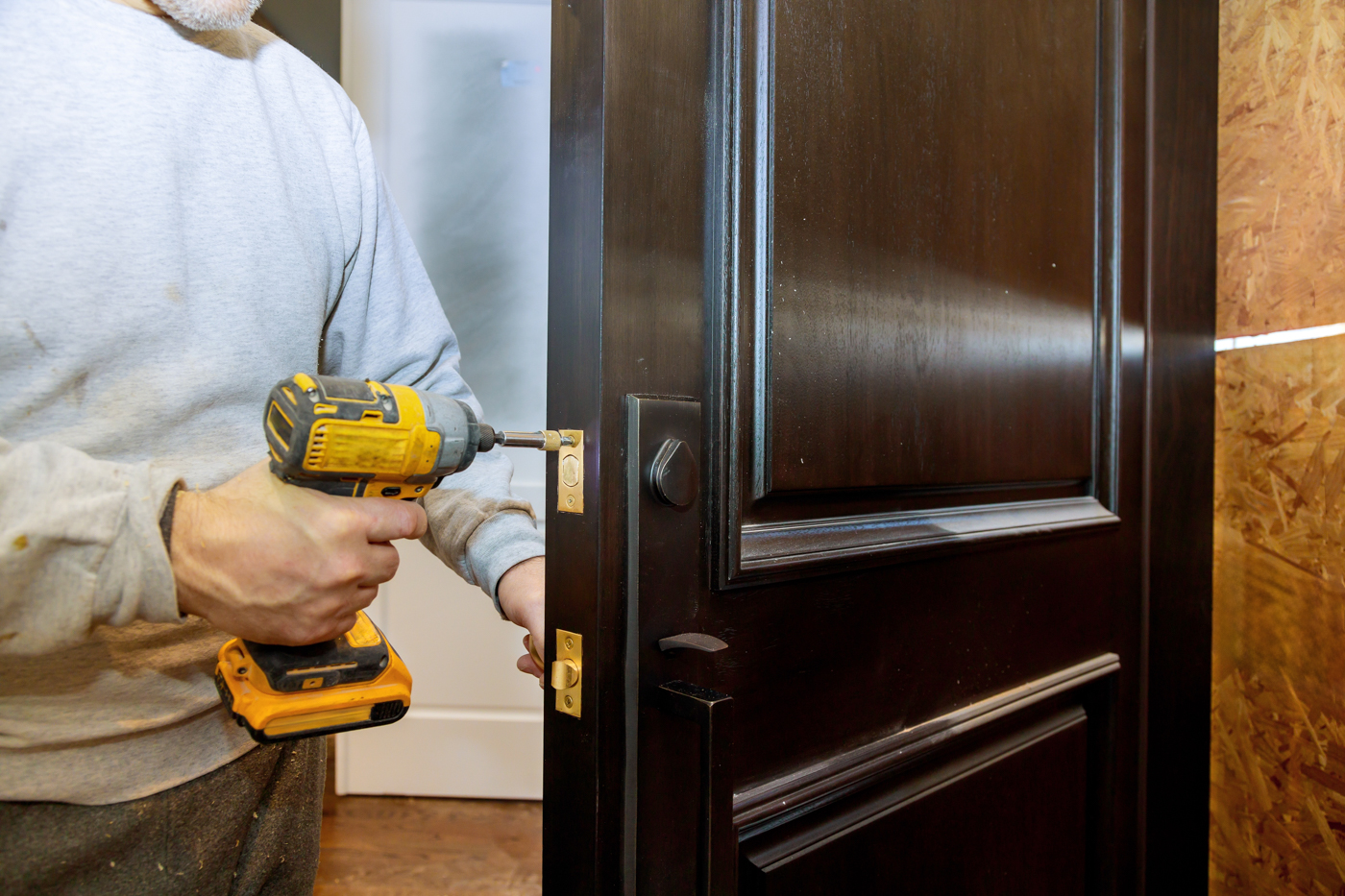 Door frame repair by Prime Core expert technician