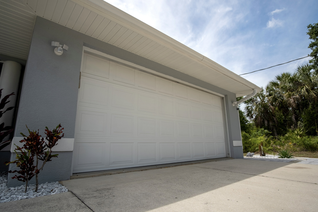 Modern Canadian home with two garage doors