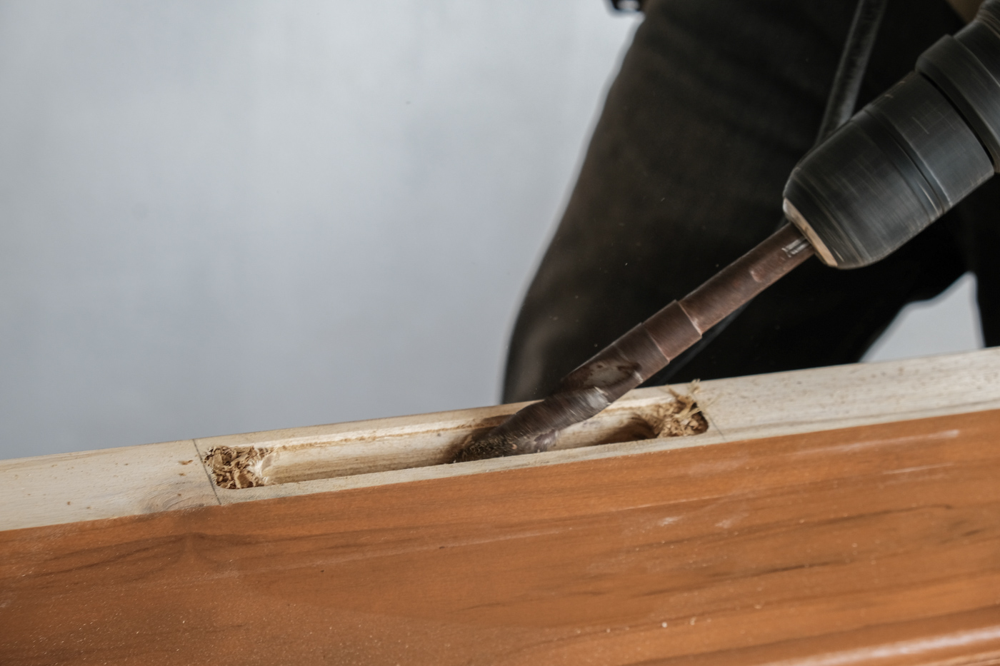 Window frame drilling for replacement installation